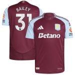 aston villa adidas home authentic shirt 2024-25 with bailey 31 printing Collection - Aston Villa Fan Shop Official Gear