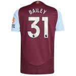 aston villa adidas home authentic shirt 2024-25 with bailey 31 printing Collection - Aston Villa Fan Shop Official Gear