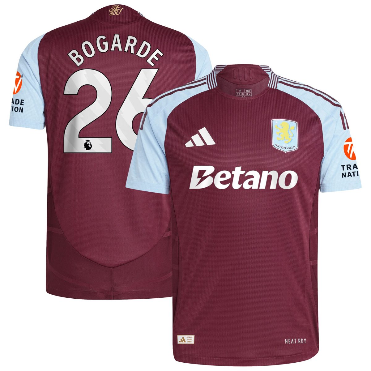 aston villa adidas home authentic shirt 2024-25 with bogarde 26 printing Collection - Aston Villa Fan Shop Official Gear