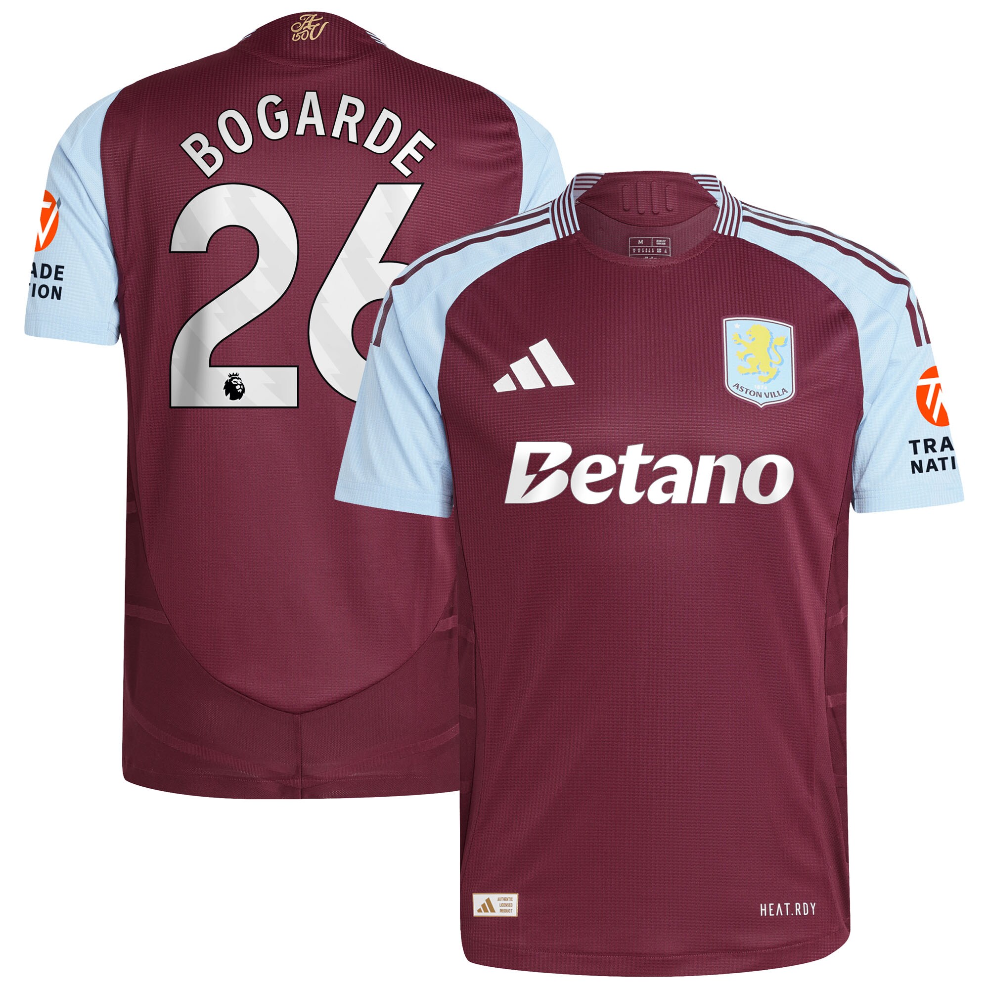 aston villa adidas home authentic shirt 2024-25 with bogarde 26 printing Collection - Aston Villa Fan Shop Official Gear