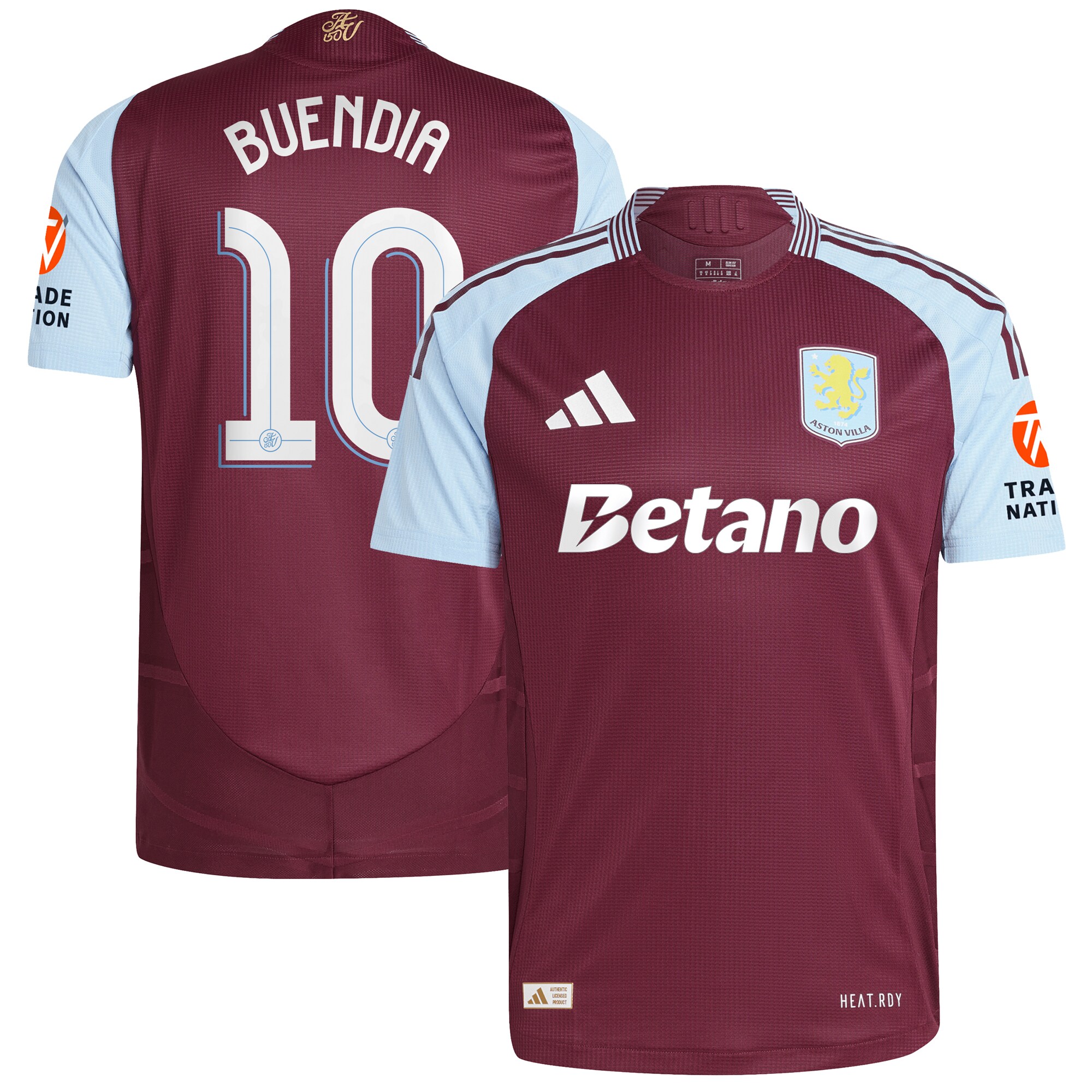 aston villa adidas home authentic shirt 2024-25 with buendia 10 cup printing Collection - Aston Villa Fan Shop Official Gear