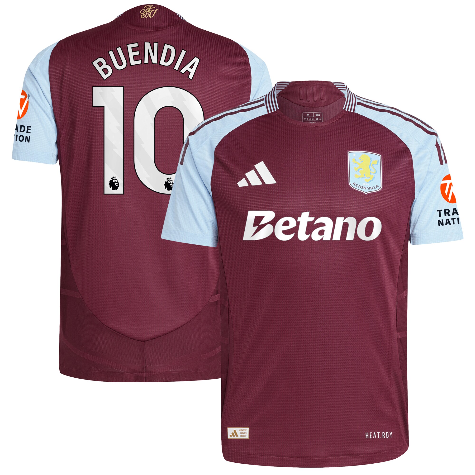 aston villa adidas home authentic shirt 2024-25 with buendia 10 printing Collection - Aston Villa Fan Shop Official Gear