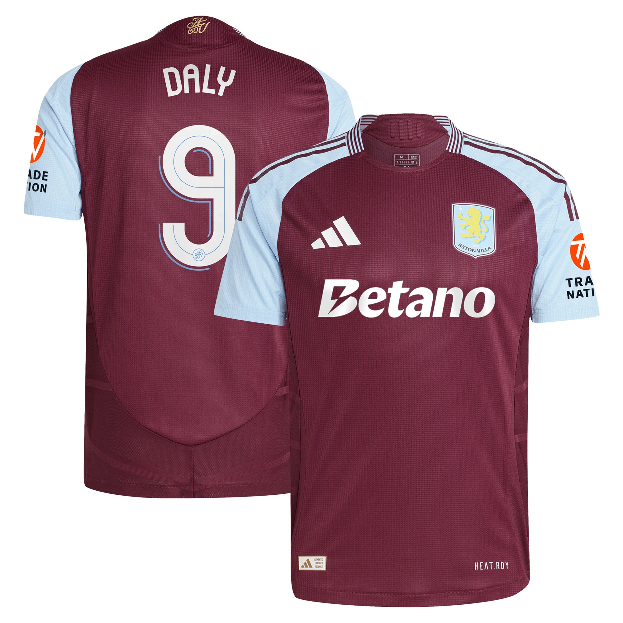 aston villa adidas home authentic shirt 2024-25 with daly 9 cup printing Collection - Aston Villa Fan Shop Official Gear