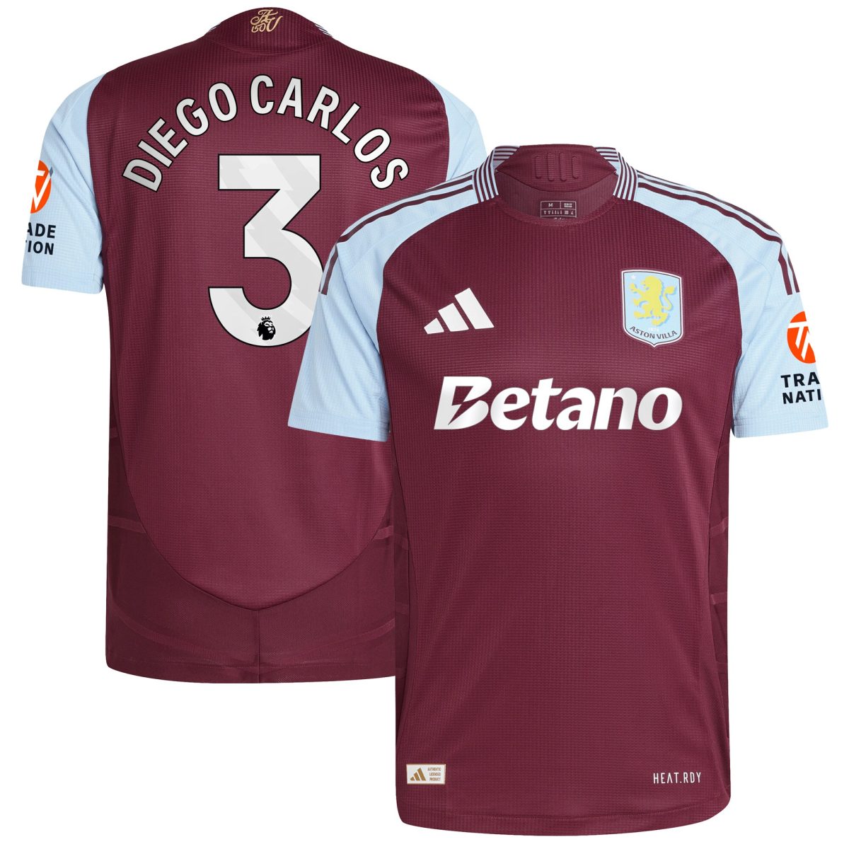 aston villa adidas home authentic shirt 2024-25 with diego carlos 3 printing Collection - Aston Villa Fan Shop Official Gear