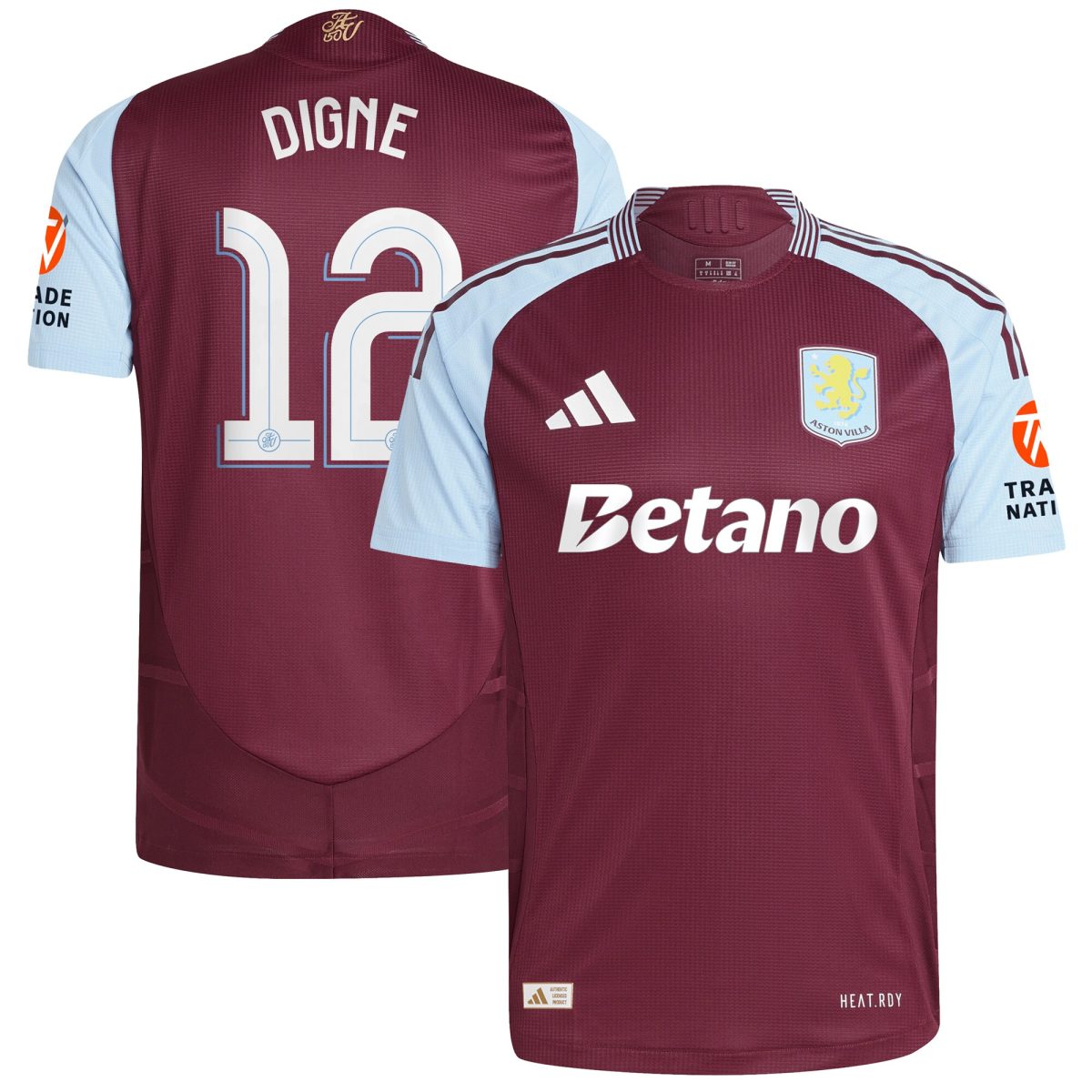 aston villa adidas home authentic shirt 2024-25 with digne 12 cup printing Collection - Aston Villa Fan Shop Official Gear