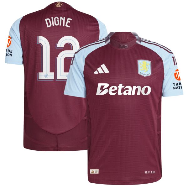 aston villa adidas home authentic shirt 2024-25 with digne 12 cup printing Collection - Aston Villa Fan Shop Official Gear