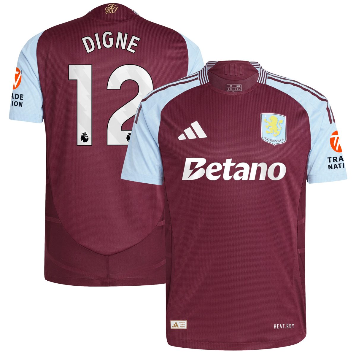 aston villa adidas home authentic shirt 2024-25 with digne 12 printing Collection - Aston Villa Fan Shop Official Gear
