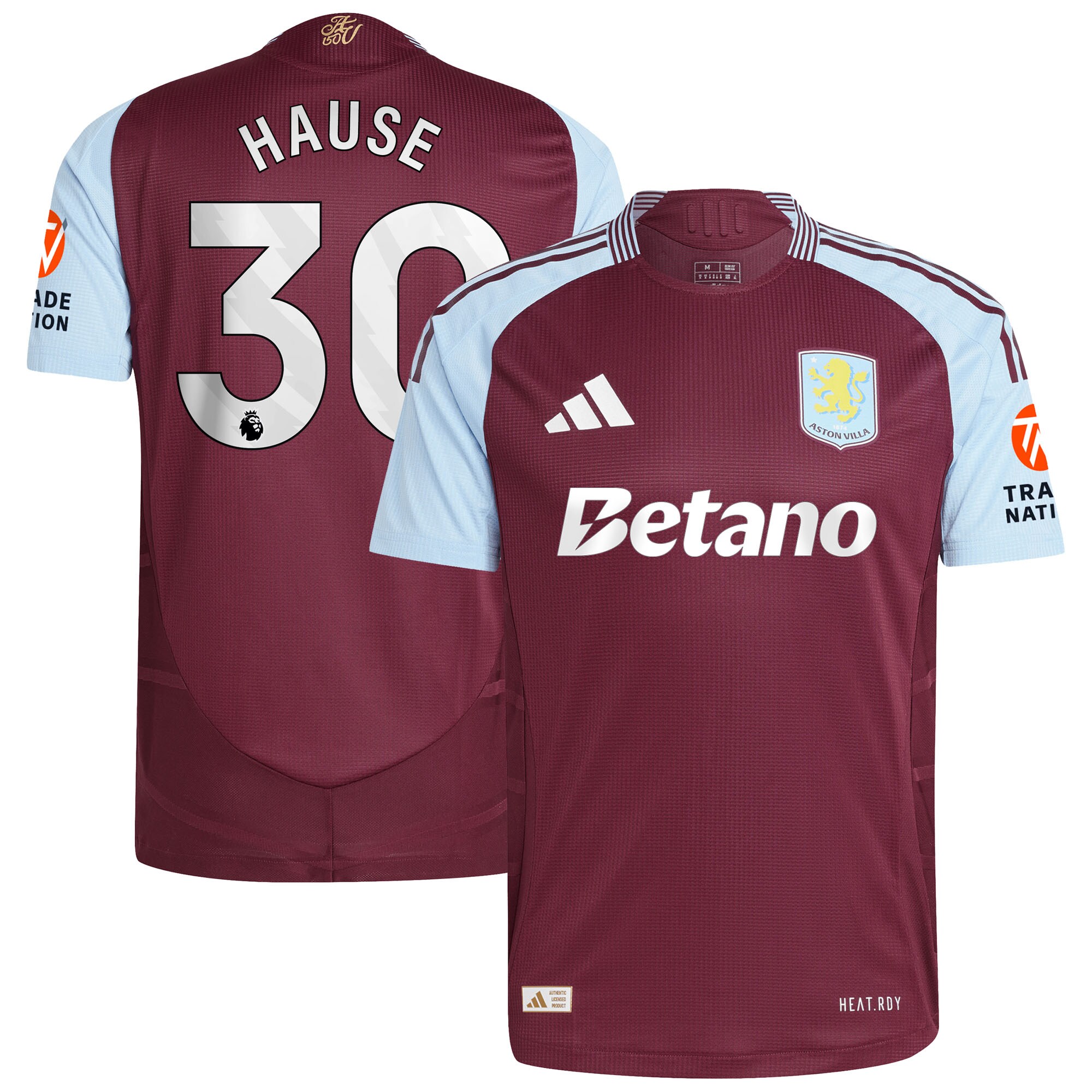 aston villa adidas home authentic shirt 2024-25 with hause 30 printing Collection - Aston Villa Fan Shop Official Gear