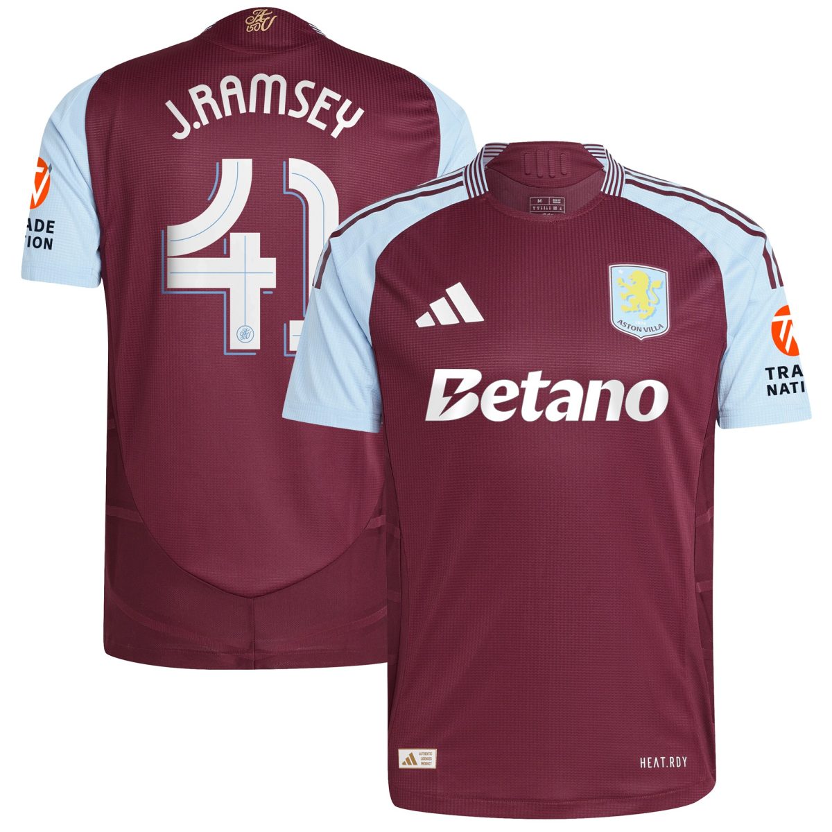 aston villa adidas home authentic shirt 2024-25 with j. ramsey 41 cup printing Collection - Aston Villa Fan Shop Official Gear