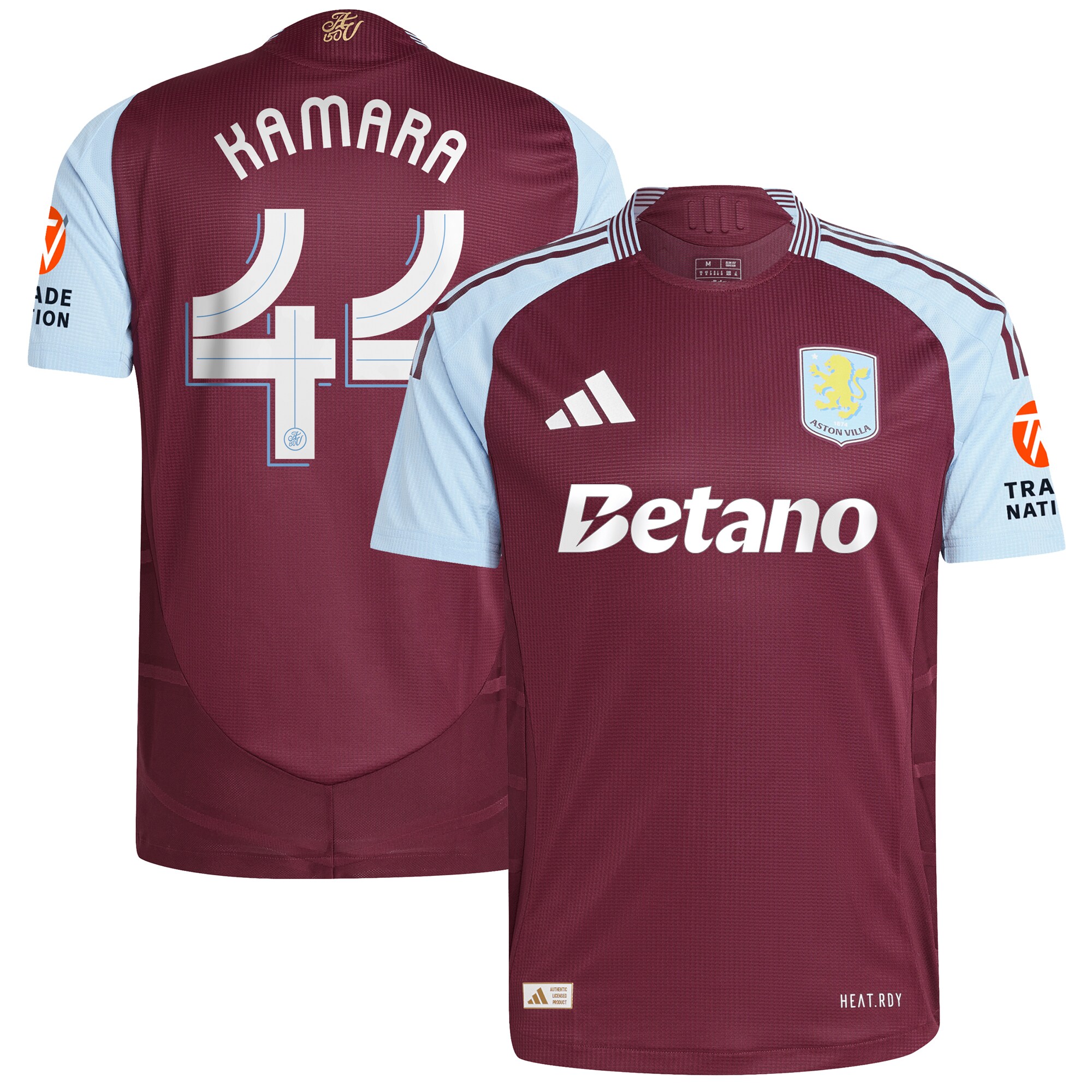aston villa adidas home authentic shirt 2024-25 with kamara 44 cup printing Collection - Aston Villa Fan Shop Official Gear