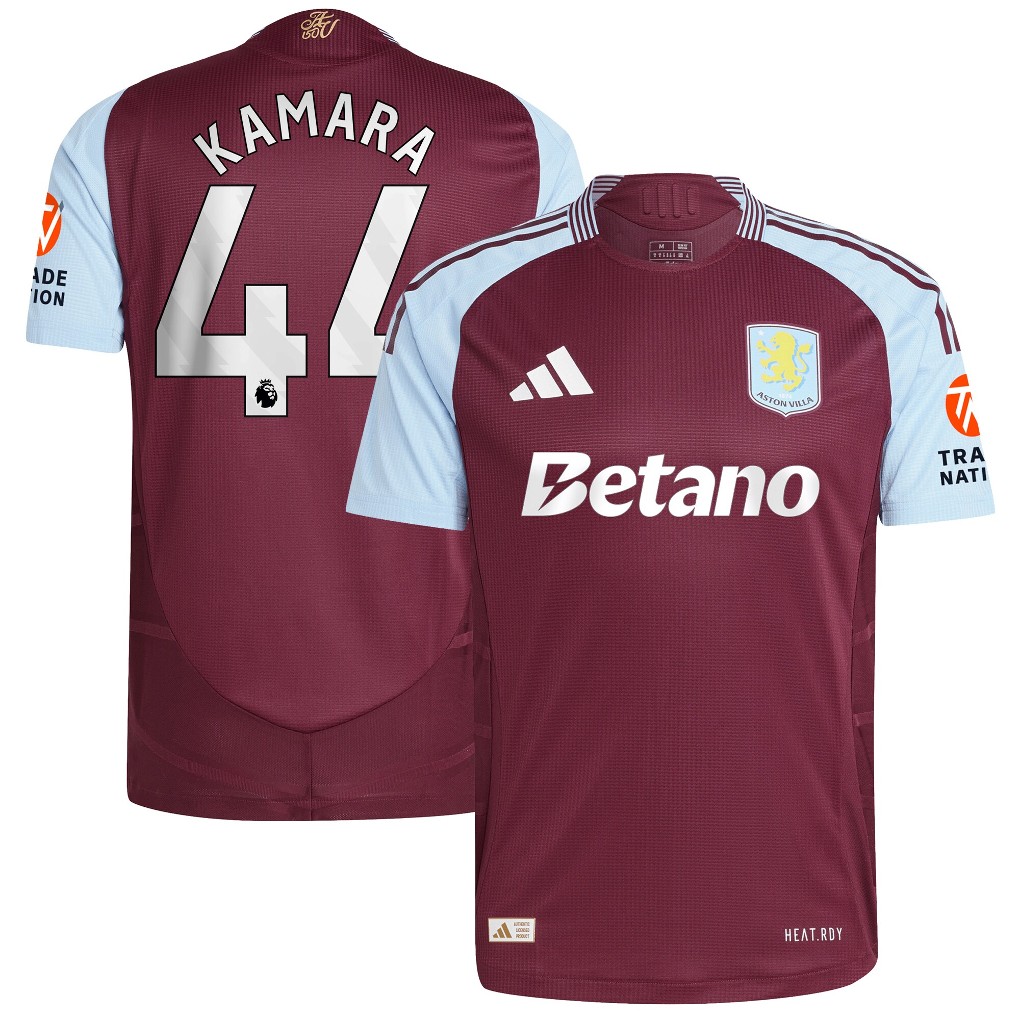 aston villa adidas home authentic shirt 2024-25 with kamara 44 printing Collection - Aston Villa Fan Shop Official Gear