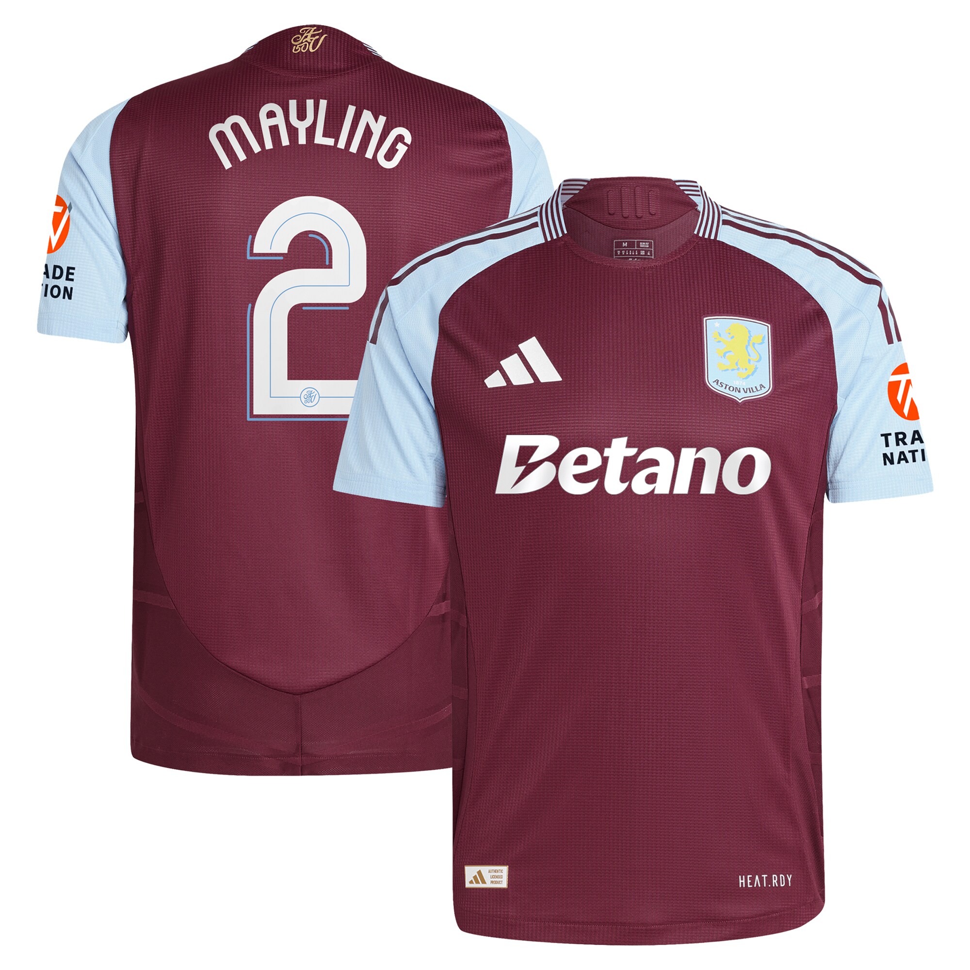 aston villa adidas home authentic shirt 2024-25 with mayling 2 cup printing Collection - Aston Villa Fan Shop Official Gear