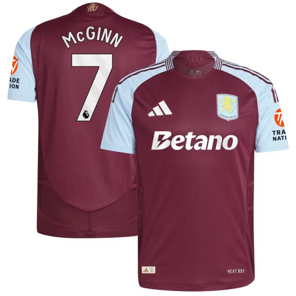 aston villa adidas home authentic shirt 2024-25 with mcginn 7 printing Collection - Aston Villa Fan Shop Official Gear