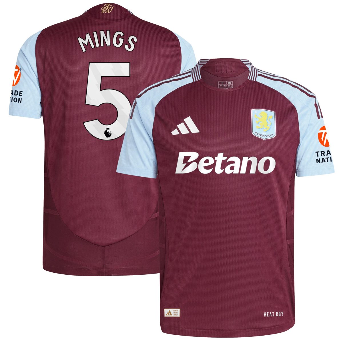 aston villa adidas home authentic shirt 2024-25 with mings 5 printing Collection - Aston Villa Fan Shop Official Gear