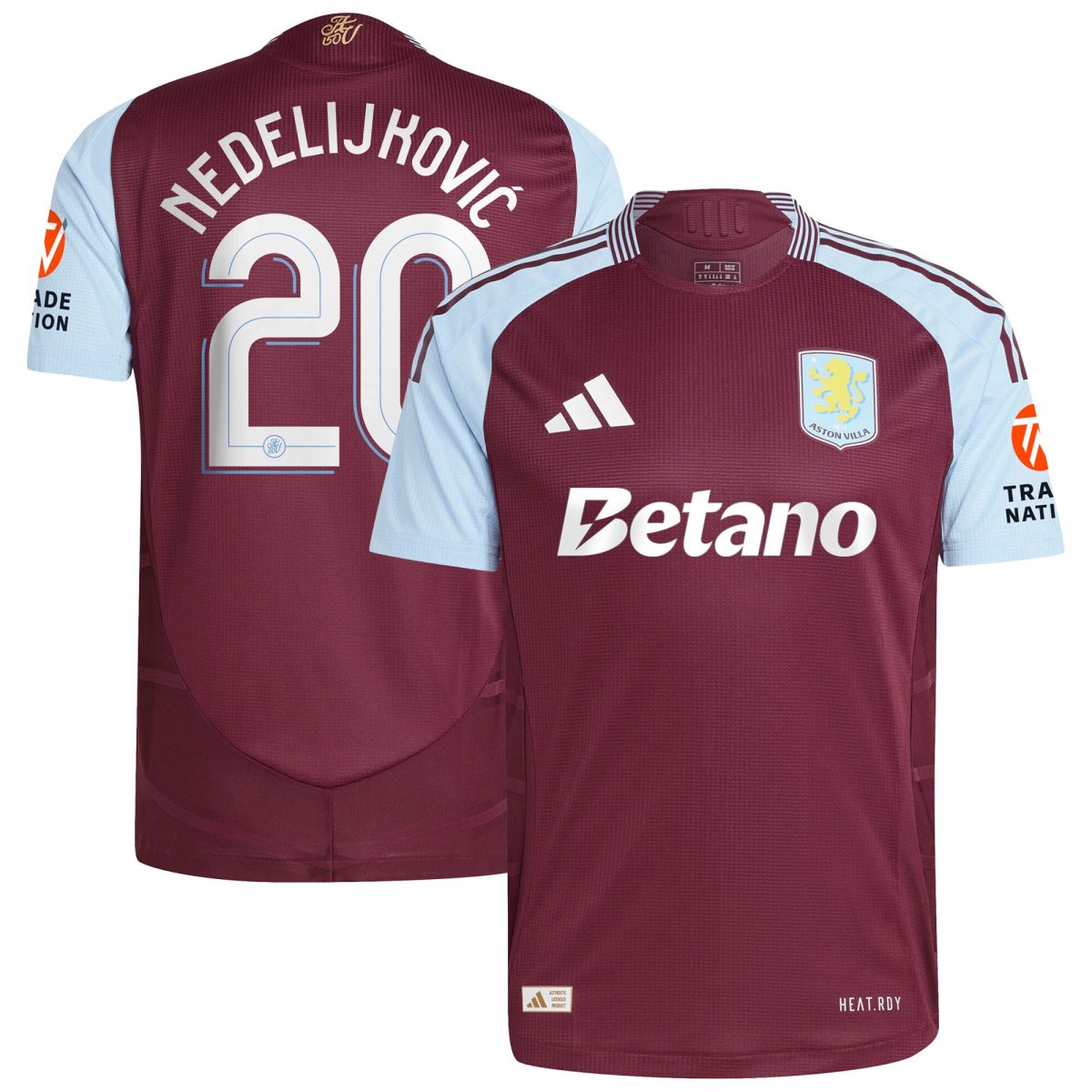 aston villa adidas home authentic shirt 2024-25 with nedeljković 20 cup printing Collection - Aston Villa Fan Shop Official Gear
