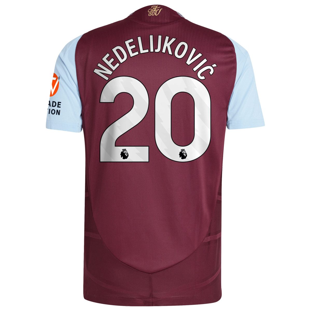 aston villa adidas home authentic shirt 2024-25 with nedeljković 20 printing Collection - Aston Villa Fan Shop Official Gear