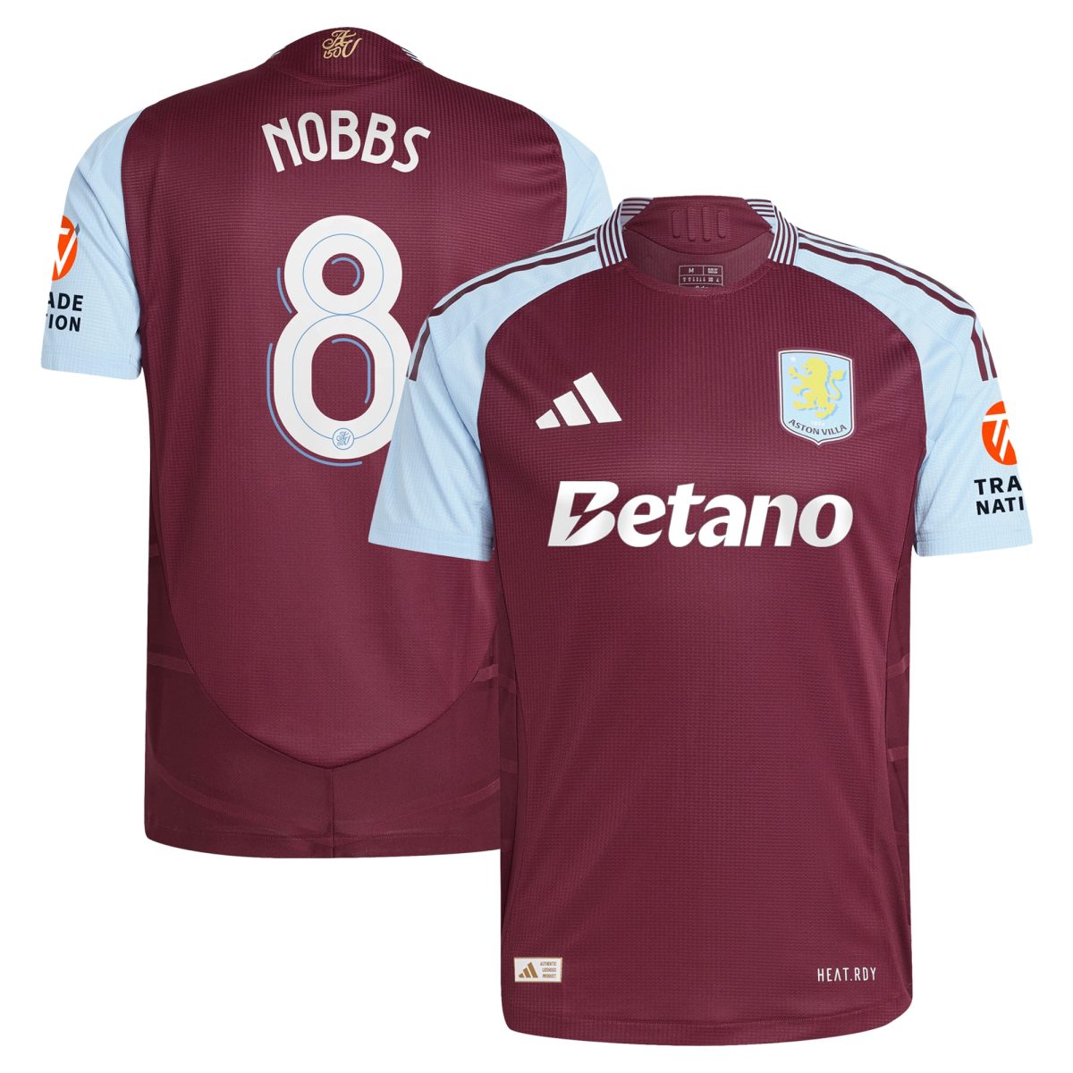aston villa adidas home authentic shirt 2024-25 with nobbs 8 cup printing Collection - Aston Villa Fan Shop Official Gear