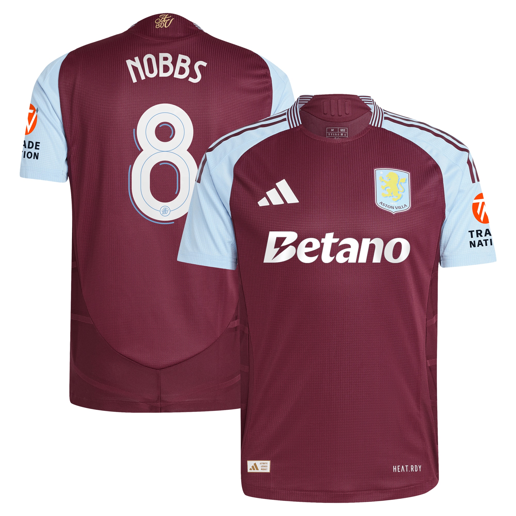 aston villa adidas home authentic shirt 2024-25 with nobbs 8 cup printing Collection - Aston Villa Fan Shop Official Gear