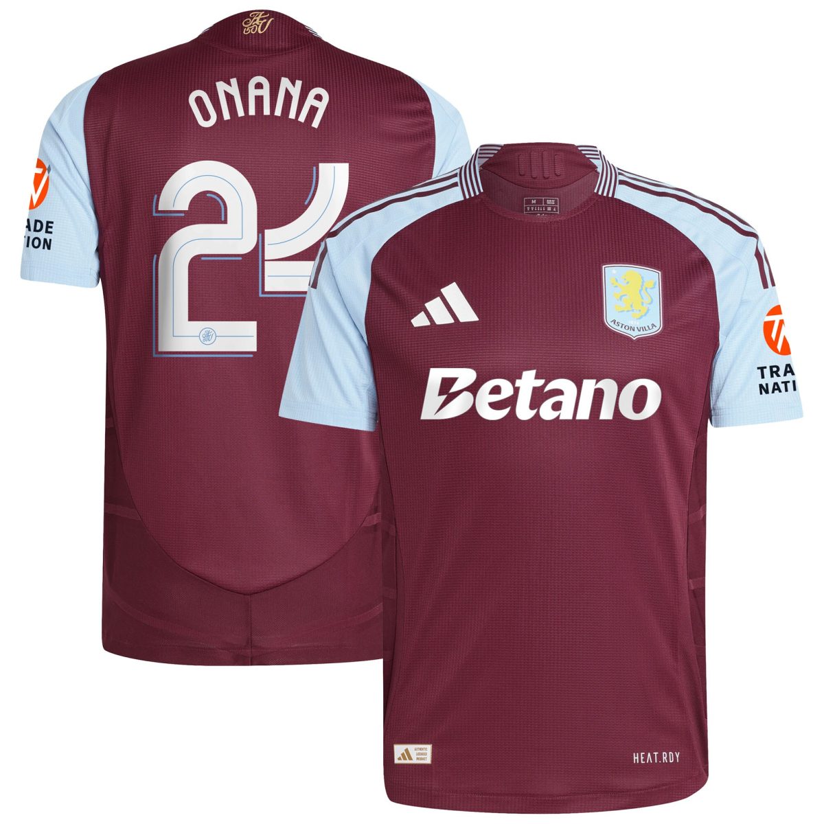 aston villa adidas home authentic shirt 2024-25 with onana 24 cup printing Collection - Aston Villa Fan Shop Official Gear