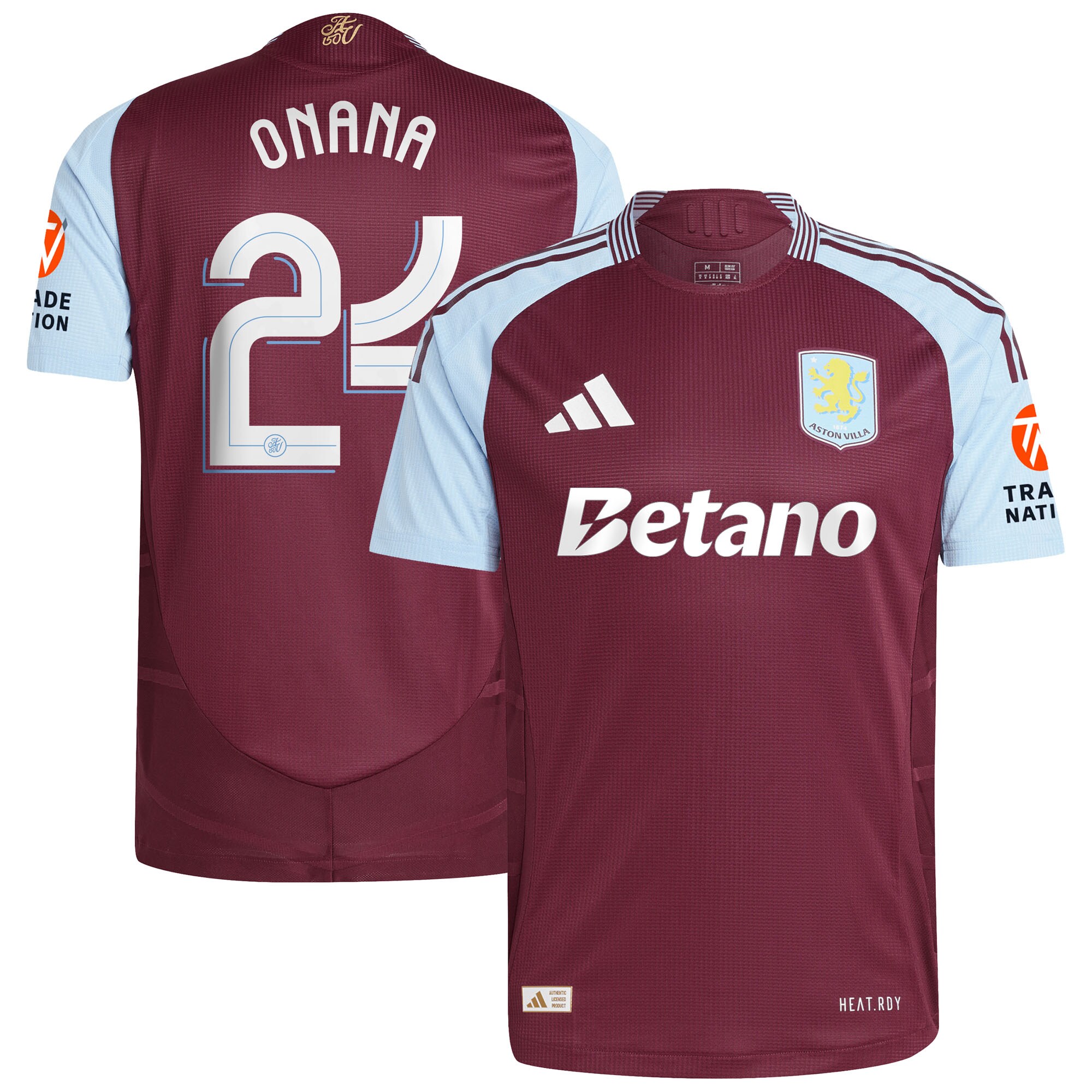 aston villa adidas home authentic shirt 2024-25 with onana 24 cup printing Collection - Aston Villa Fan Shop Official Gear