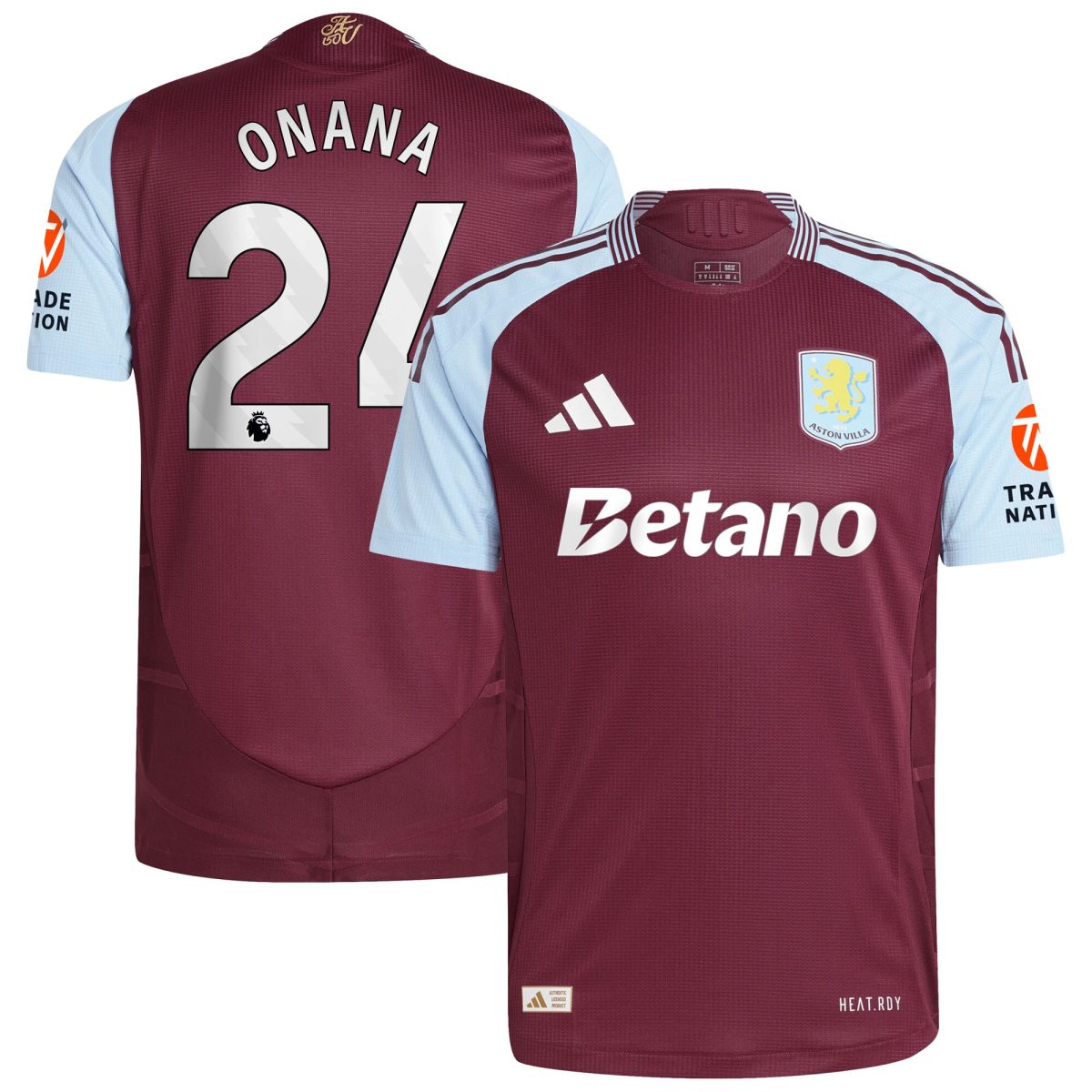 aston villa adidas home authentic shirt 2024-25 with onana 24 printing Collection - Aston Villa Fan Shop Official Gear