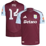 aston villa adidas home authentic shirt 2024-25 with pau 14 cup printing Collection - Aston Villa Fan Shop Official Gear
