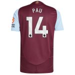 aston villa adidas home authentic shirt 2024-25 with pau 14 printing Collection - Aston Villa Fan Shop Official Gear