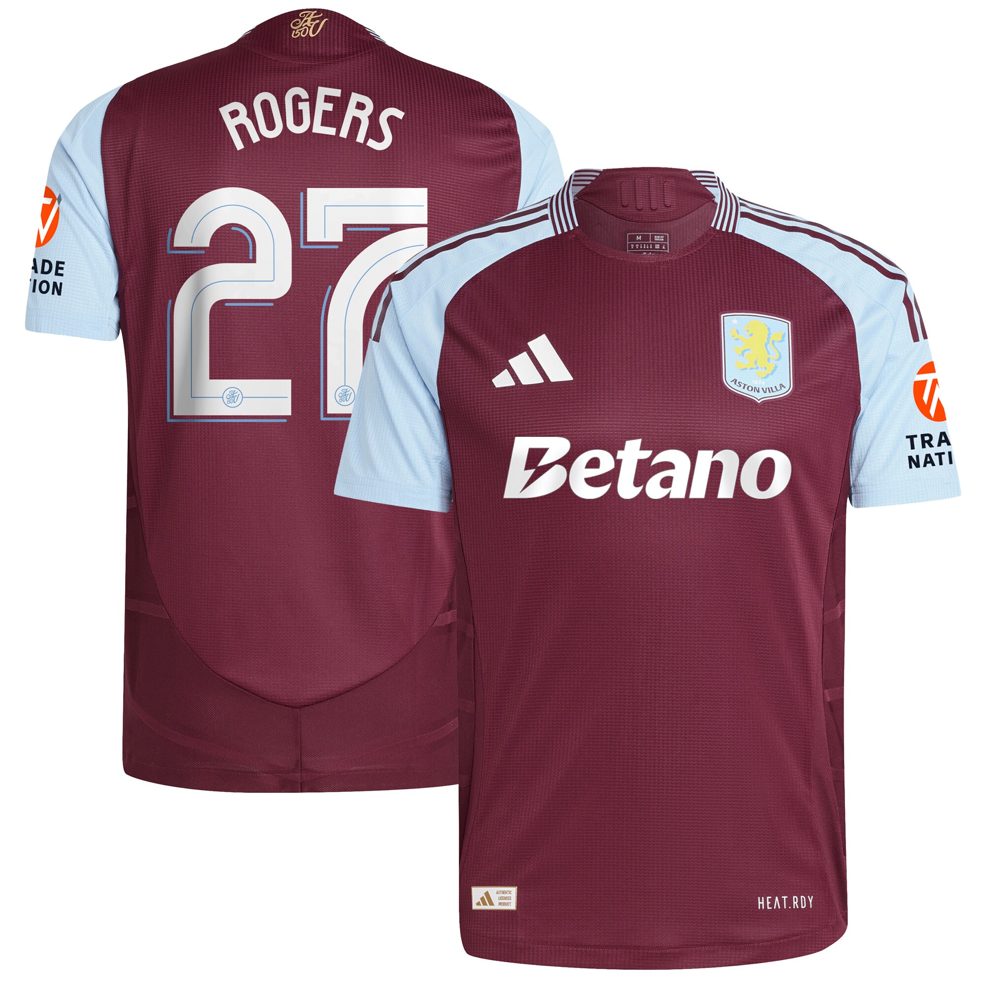 aston villa adidas home authentic shirt 2024-25 with rogers 27 cup printing Collection - Aston Villa Fan Shop Official Gear