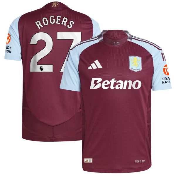 aston villa adidas home authentic shirt 2024-25 with rogers 27 printing Collection - Aston Villa Fan Shop Official Gear