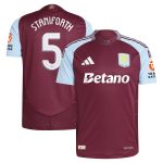 aston villa adidas home authentic shirt 2024-25 with staniforth 5 cup printing Collection - Aston Villa Fan Shop Official Gear
