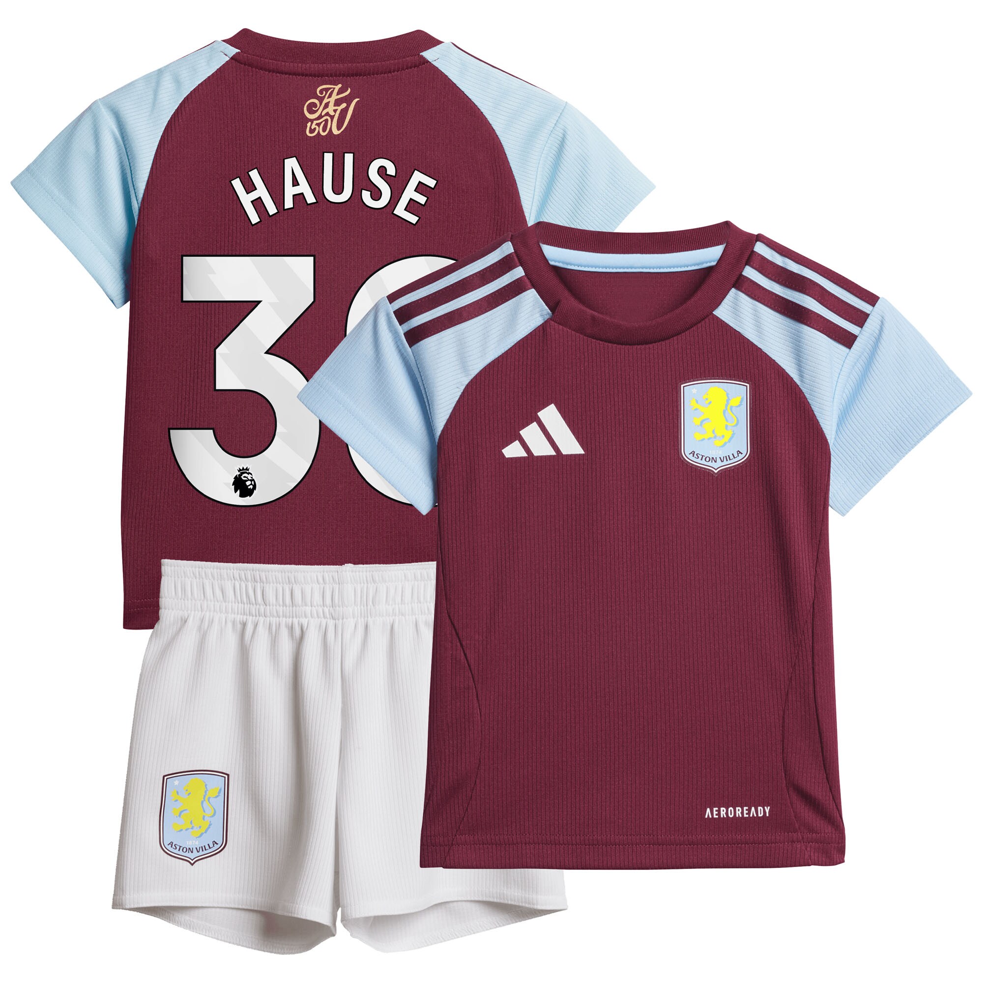 aston villa adidas home baby kit 2024-25 with hause 30 printing Collection - Aston Villa Fan Shop Official Gear