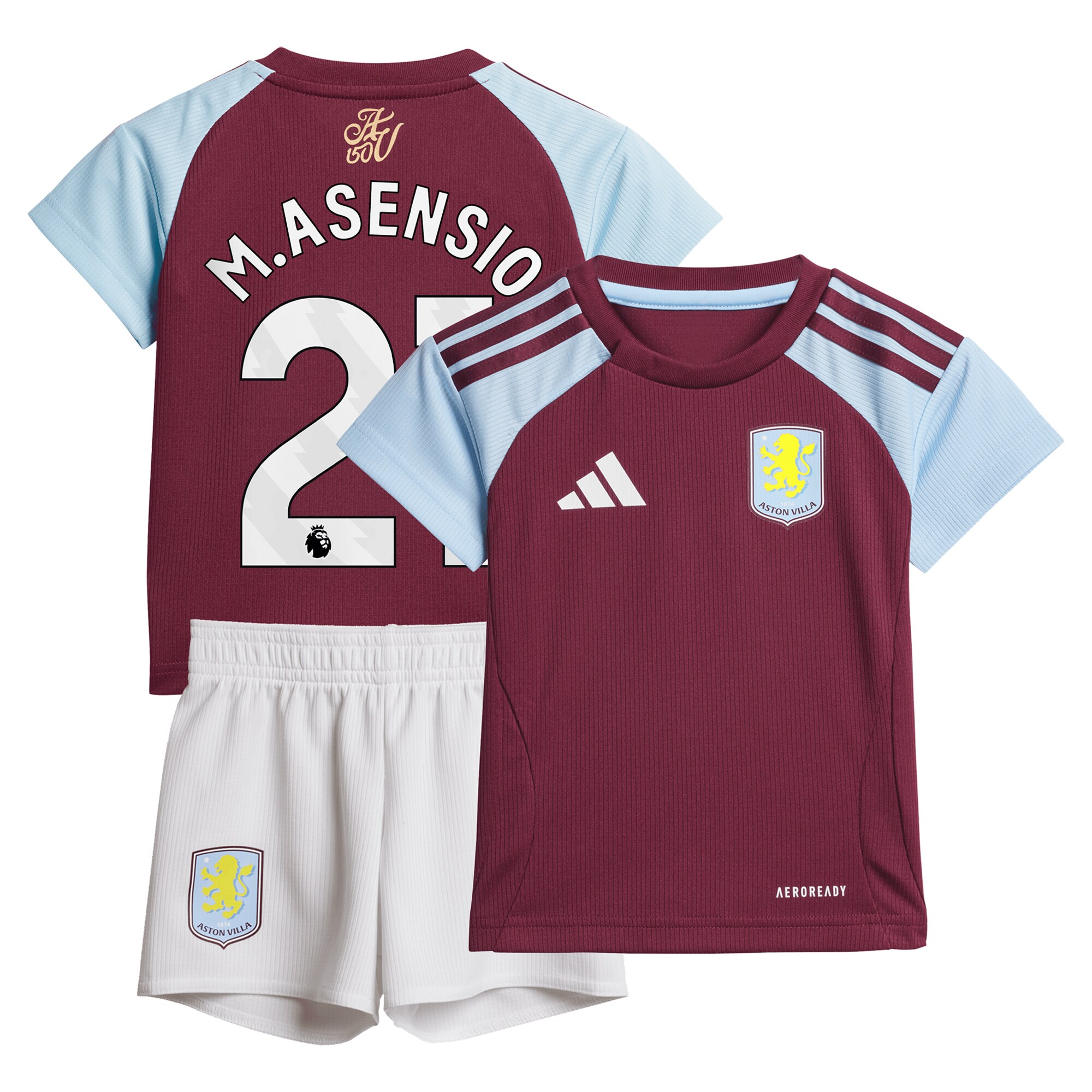 aston villa adidas home baby kit 2024-25 with m.asensio 21 printing Collection - Aston Villa Fan Shop Official Gear