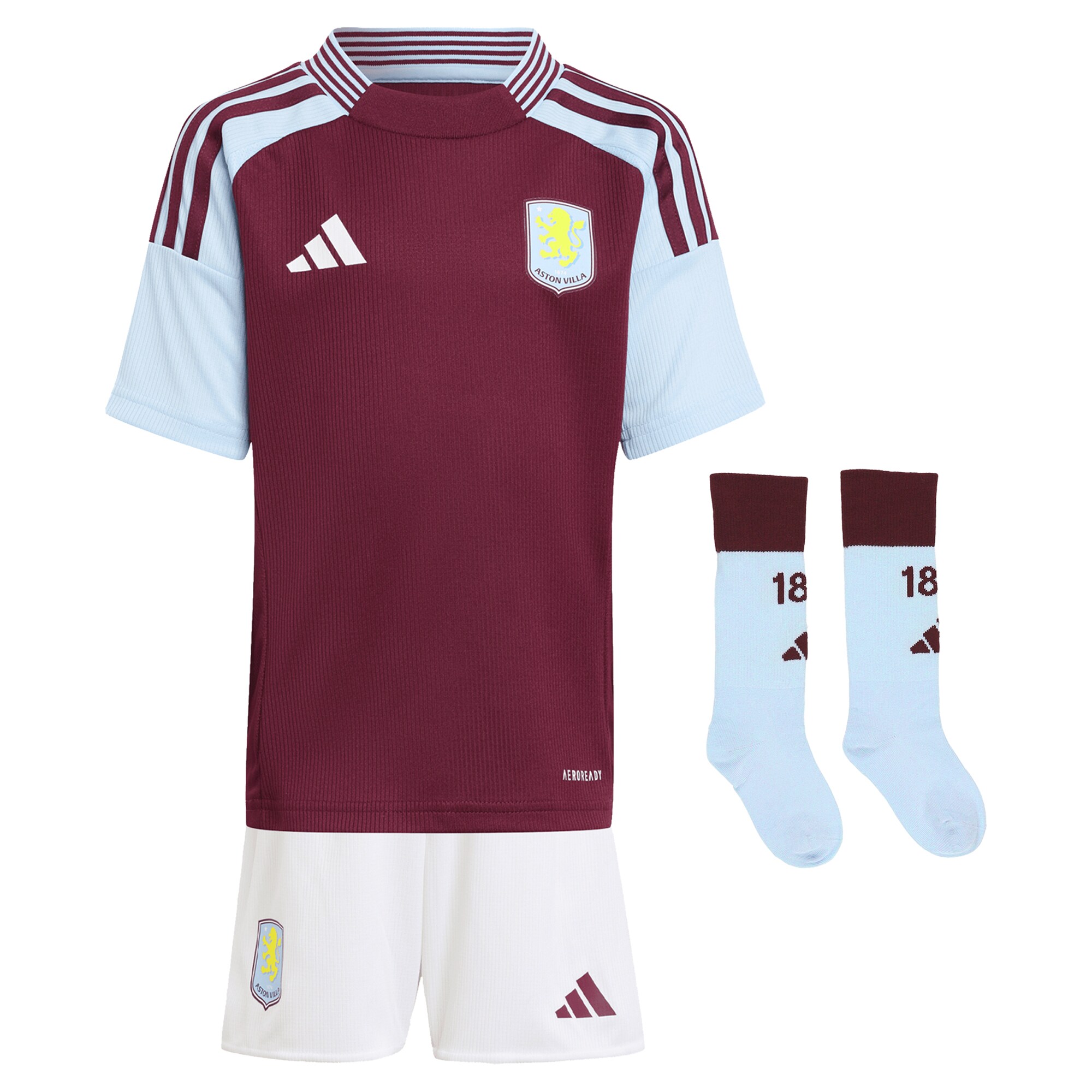 aston villa adidas home mini kit 2024-25 with a.garcía 16 printing Collection - Aston Villa Fan Shop Official Gear