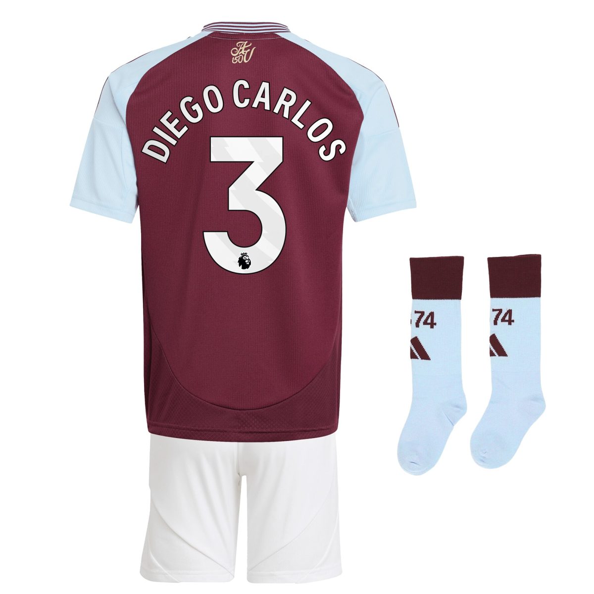 aston villa adidas home mini kit 2024-25 with diego carlos 3 printing Collection - Aston Villa Fan Shop Official Gear