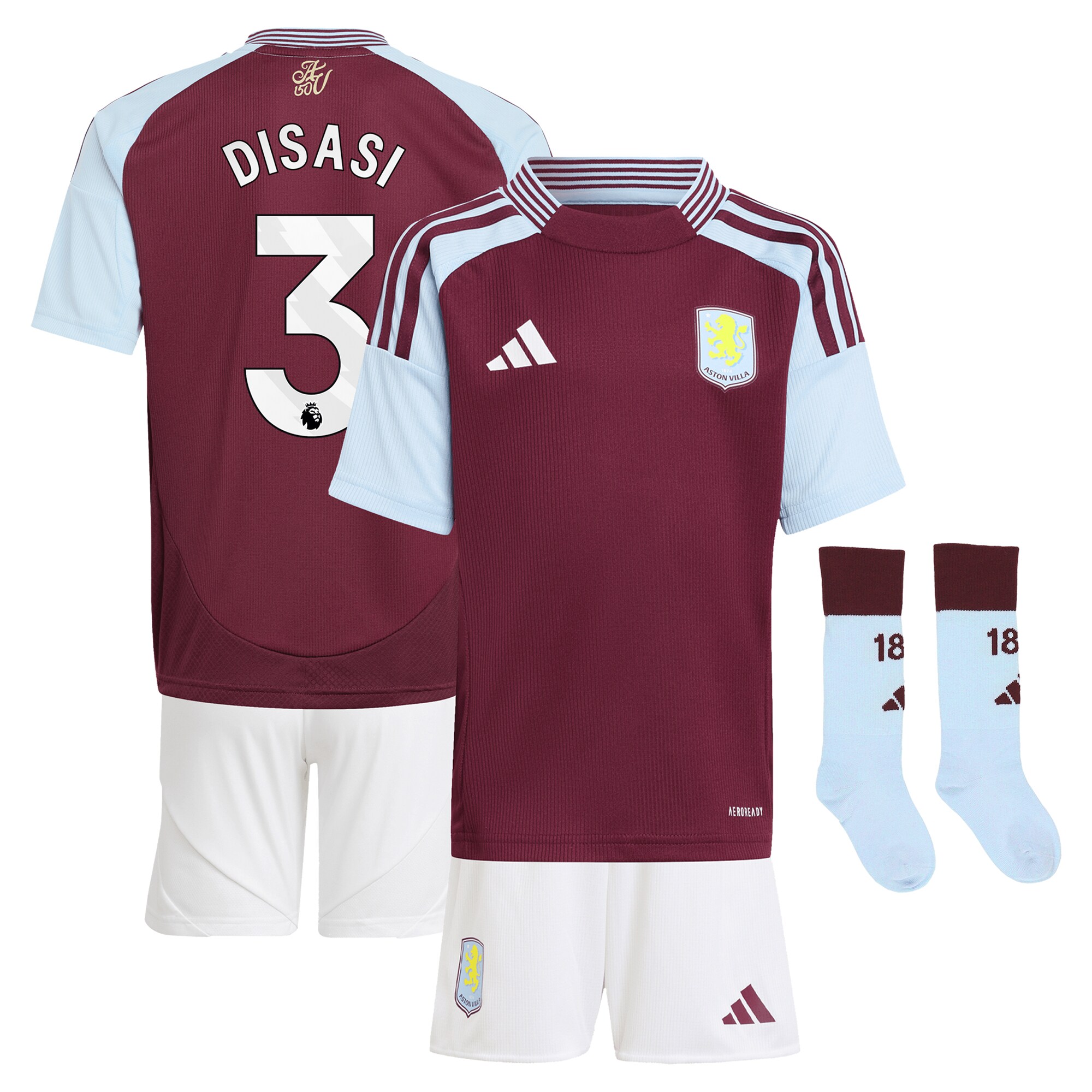 aston villa adidas home mini kit 2024-25 with disasi 3 printing Collection - Aston Villa Fan Shop Official Gear