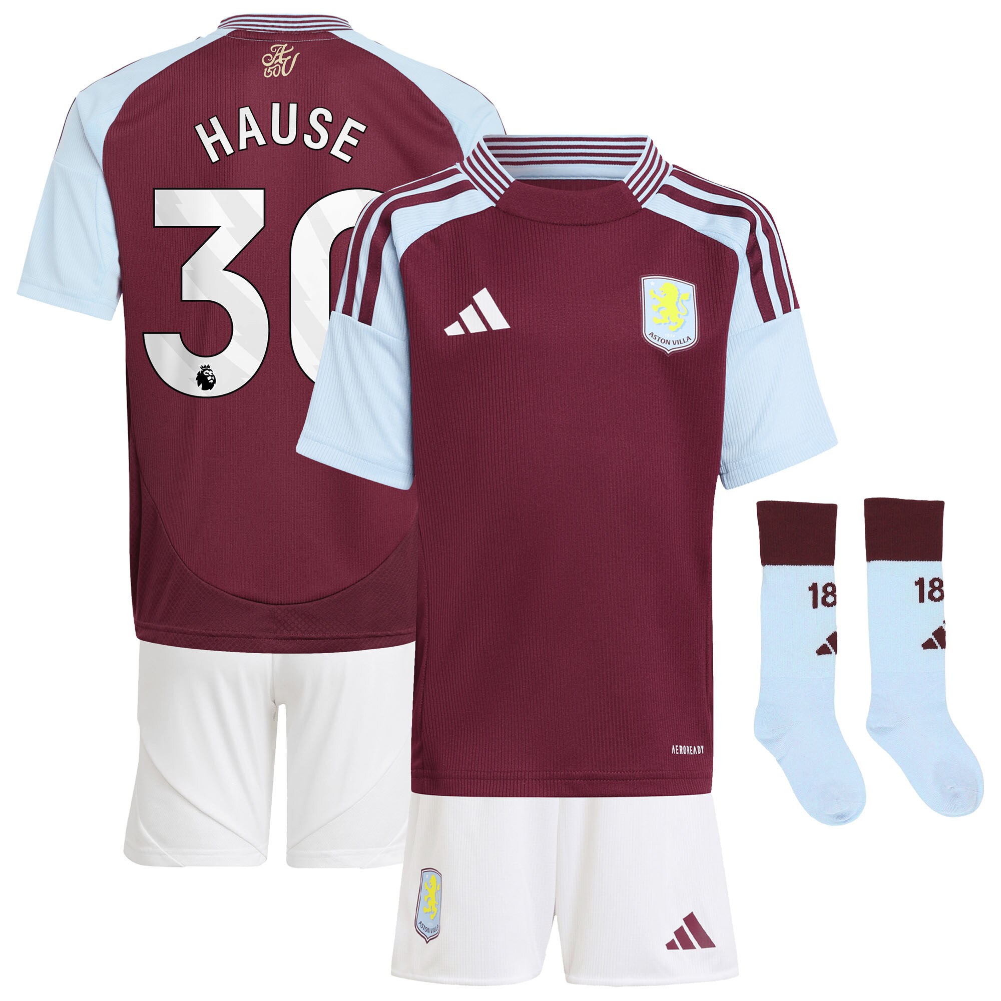 aston villa adidas home mini kit 2024-25 with hause 30 printing Collection - Aston Villa Fan Shop Official Gear