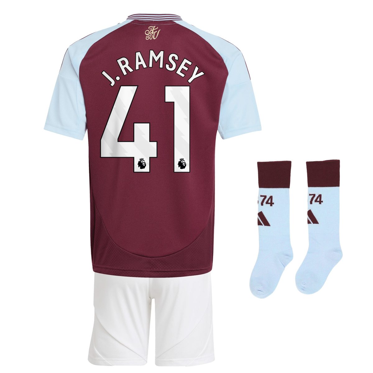 aston villa adidas home mini kit 2024-25 with j. ramsey 41 printing Collection - Aston Villa Fan Shop Official Gear
