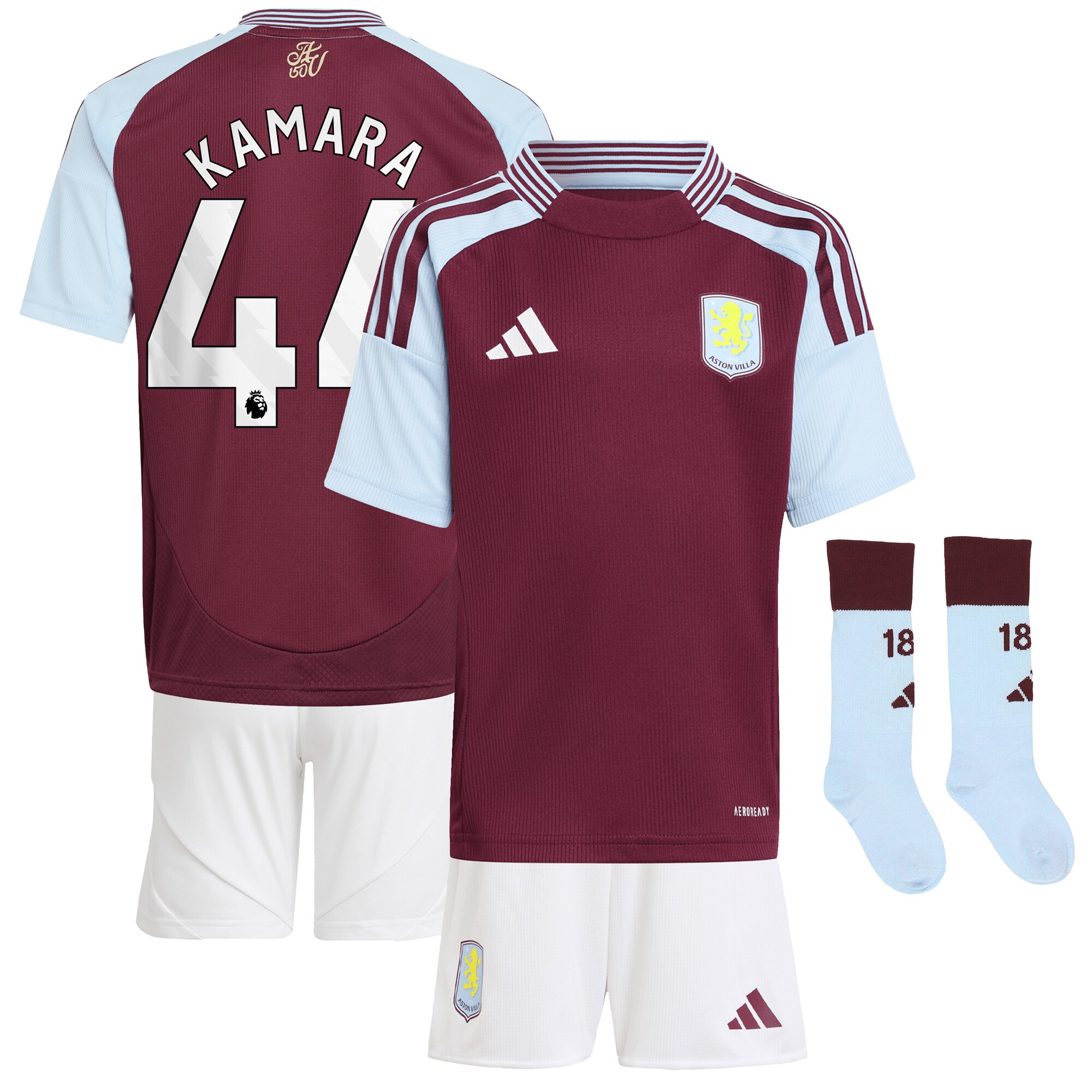 aston villa adidas home mini kit 2024-25 with kamara 44 printing Collection - Aston Villa Fan Shop Official Gear