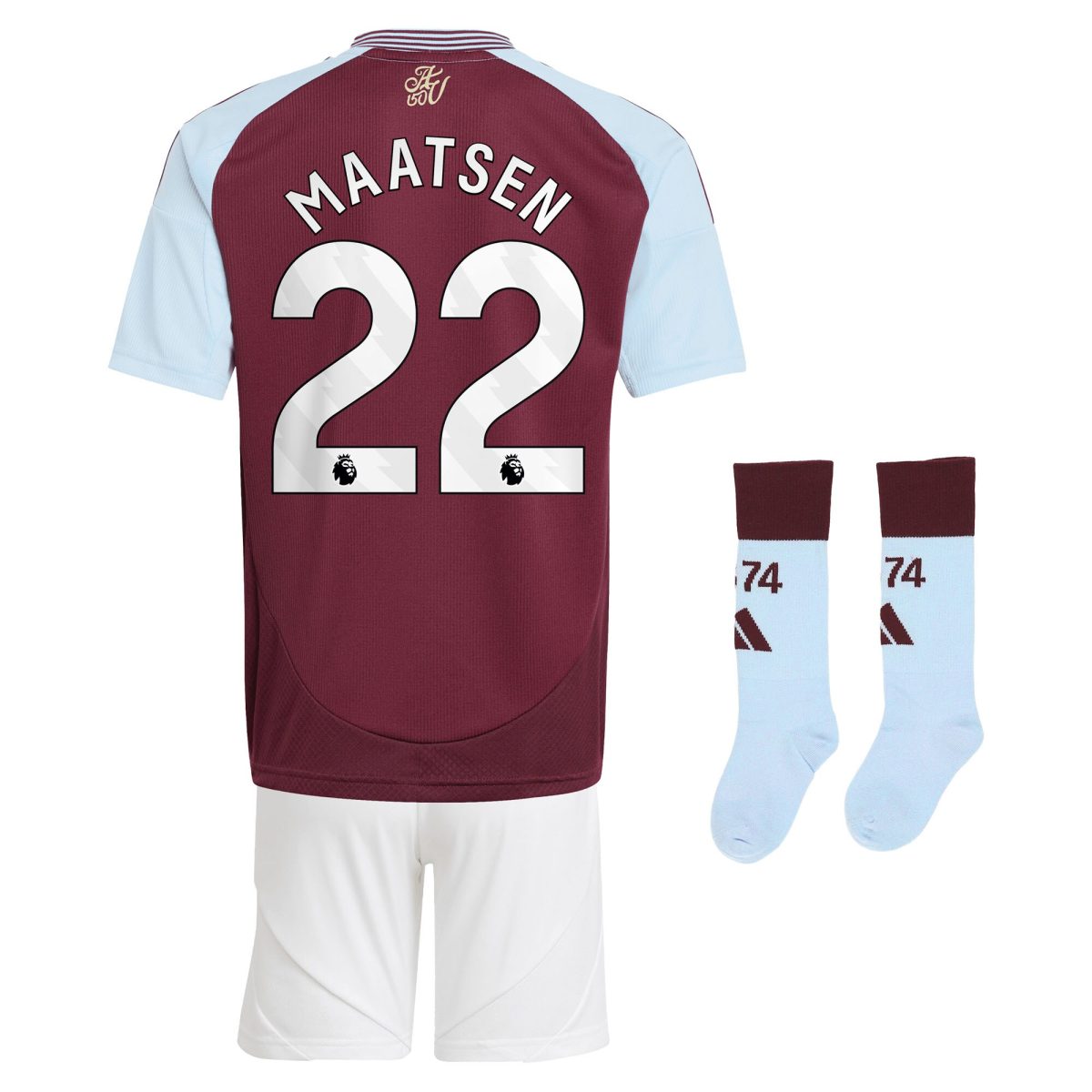 aston villa adidas home mini kit 2024-25 with maatsen 22 printing Collection - Aston Villa Fan Shop Official Gear