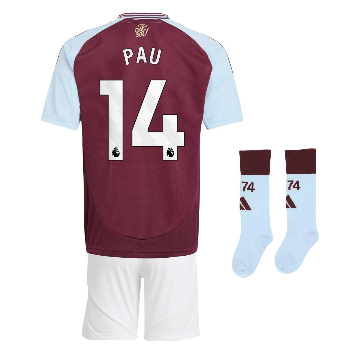 aston villa adidas home mini kit 2024-25 with pau 14 printing Collection - Aston Villa Fan Shop Official Gear
