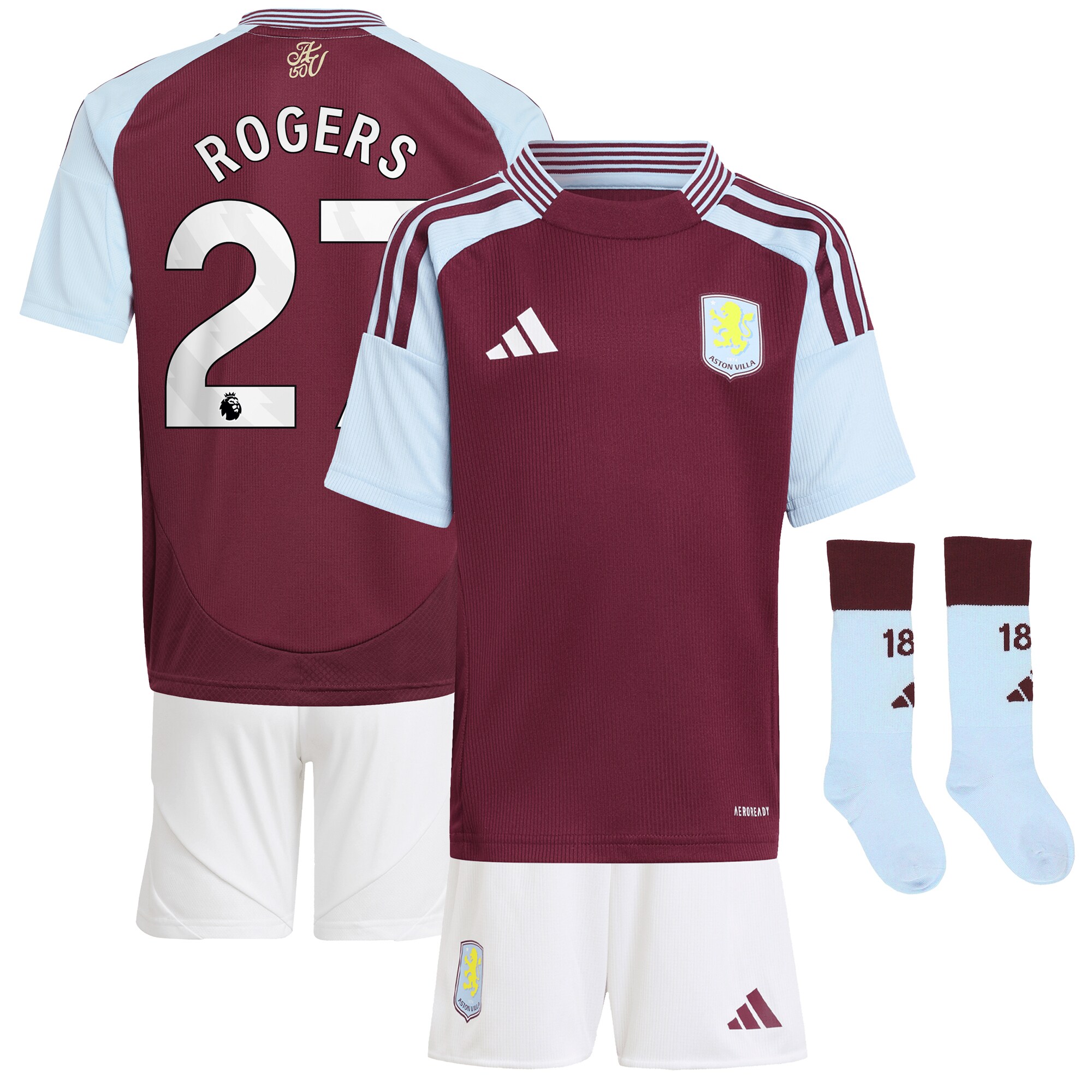 aston villa adidas home mini kit 2024-25 with rogers 27 printing Collection - Aston Villa Fan Shop Official Gear