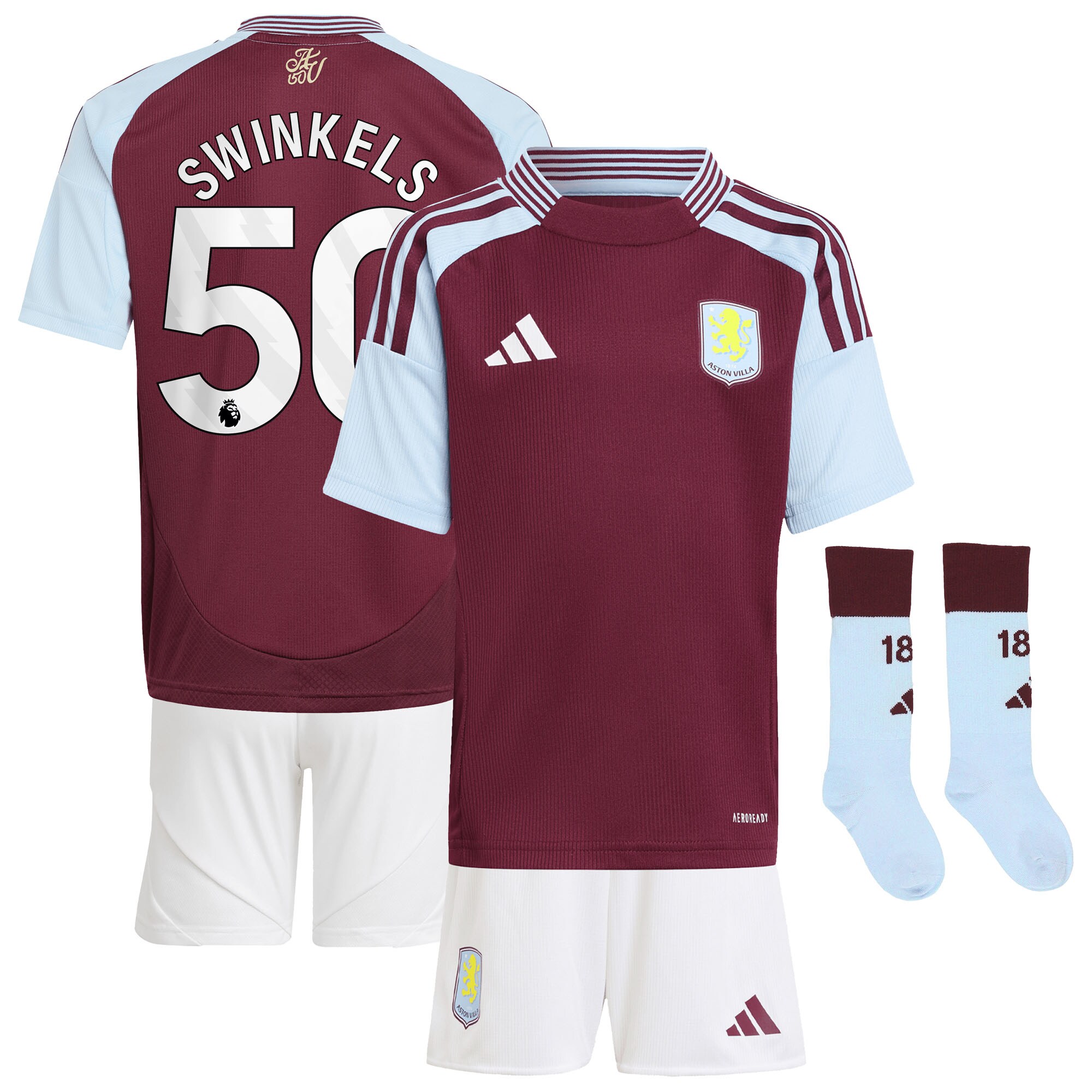 aston villa adidas home mini kit 2024-25 with swinkels 50 printing Collection - Aston Villa Fan Shop Official Gear