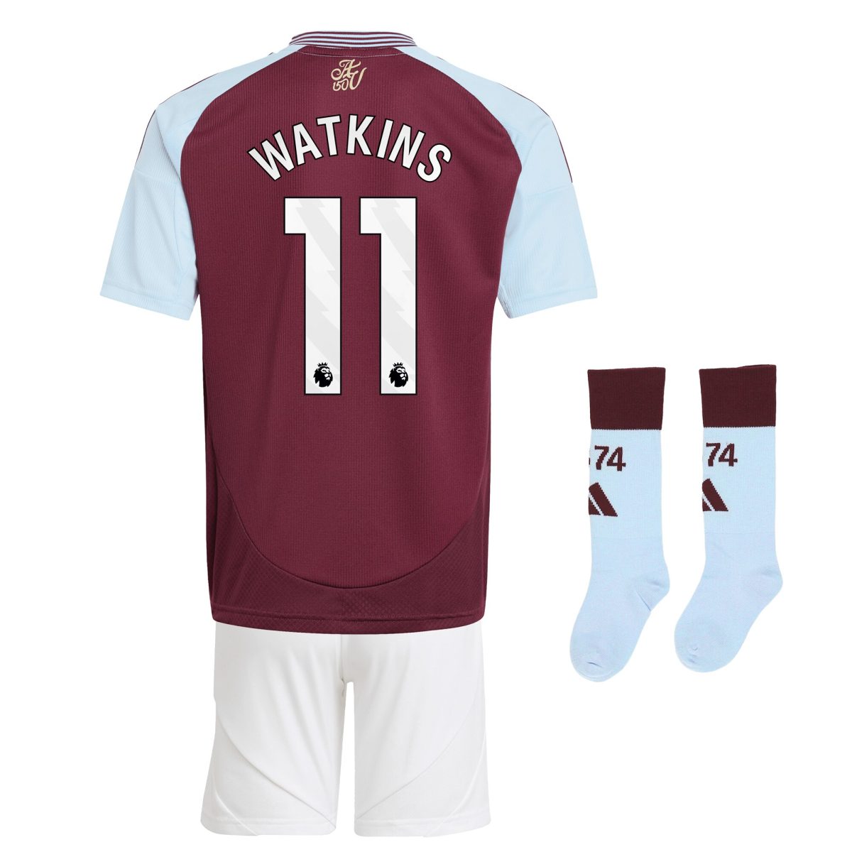 aston villa adidas home mini kit 2024-25 with watkins 11 printing Collection - Aston Villa Fan Shop Official Gear