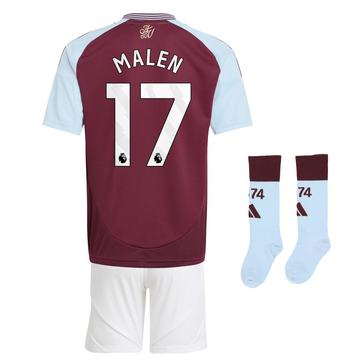 aston villa adidas home mini kit 2024-26 with malen 17 printing Collection - Aston Villa Fan Shop Official Gear
