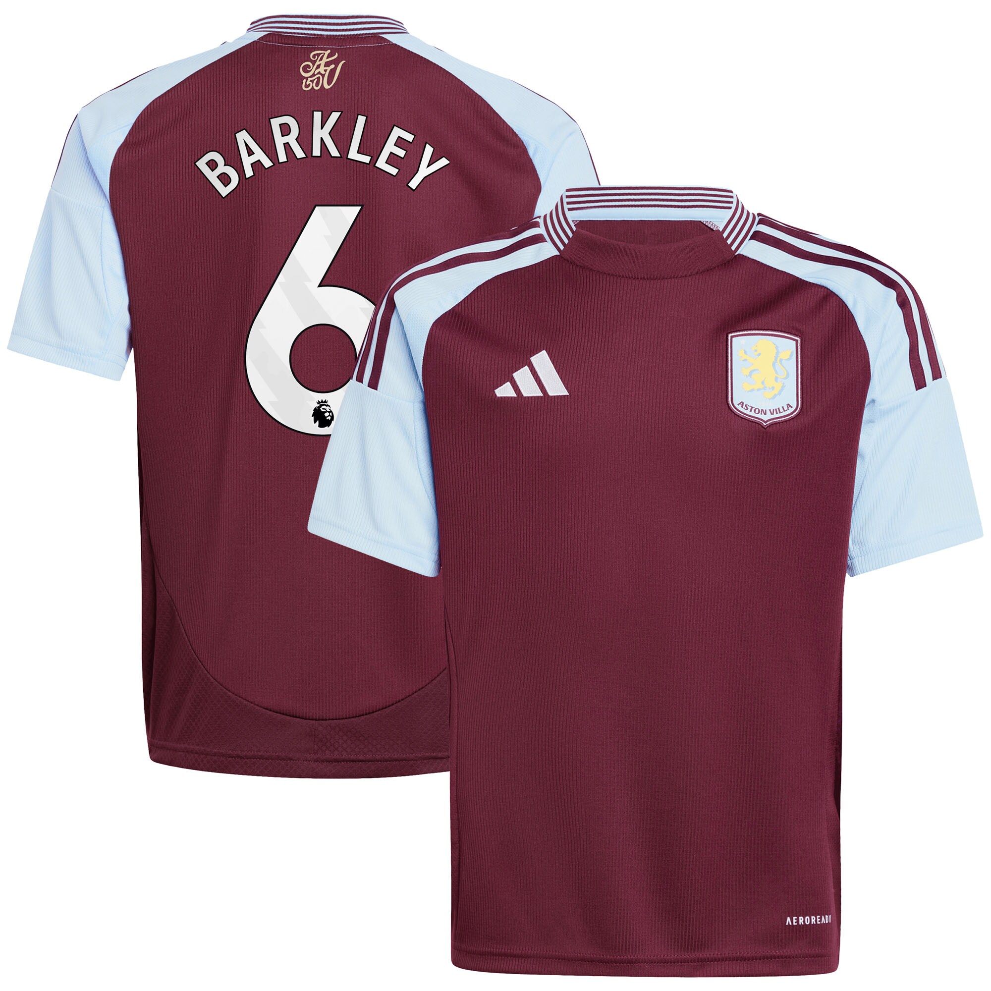 aston villa adidas home shirt 2024-25 – kids with barkley 6 printing Collection - Aston Villa Fan Shop Official Gear