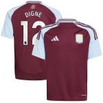 aston villa adidas home shirt 2024-25 – kids with digne 12 printing Collection - Aston Villa Fan Shop Official Gear
