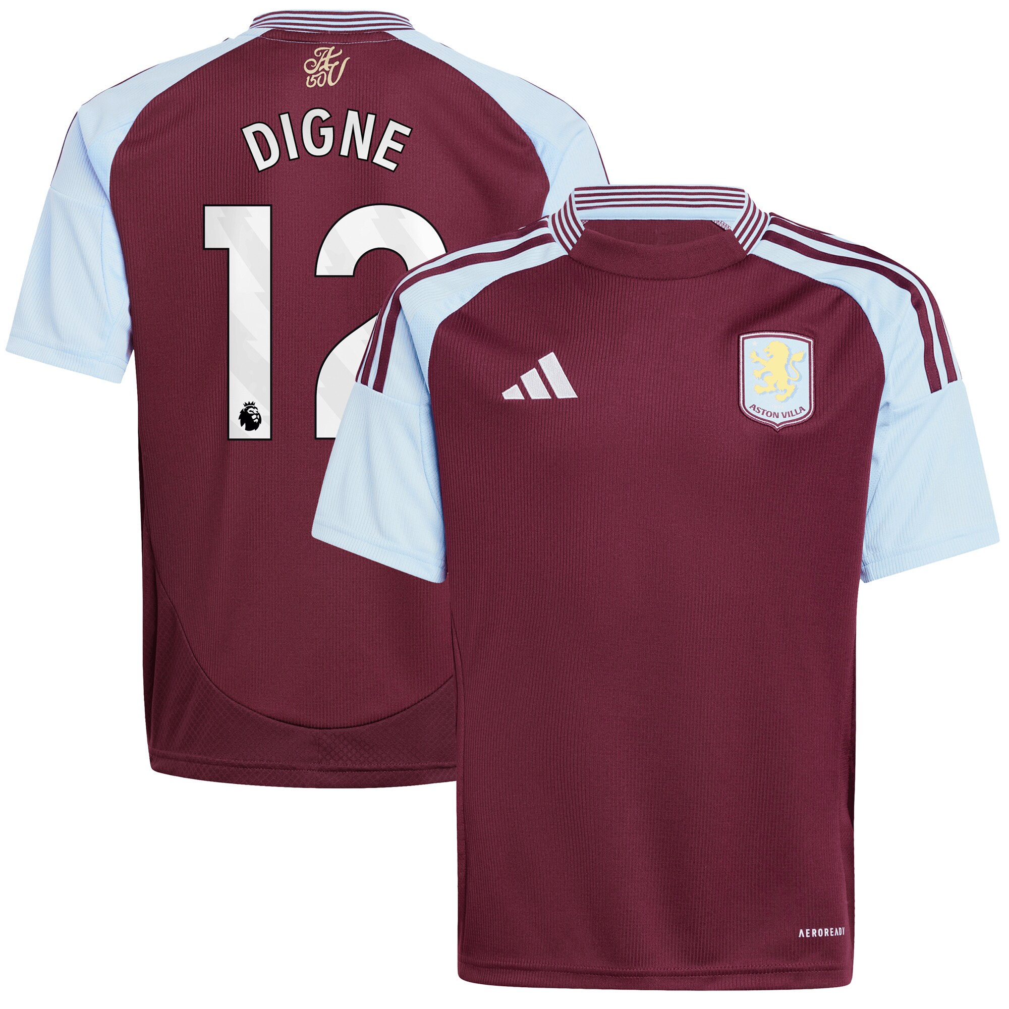 aston villa adidas home shirt 2024-25 – kids with digne 12 printing Collection - Aston Villa Fan Shop Official Gear