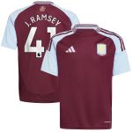 aston villa adidas home shirt 2024-25 – kids with j. ramsey 41 printing Collection - Aston Villa Fan Shop Official Gear