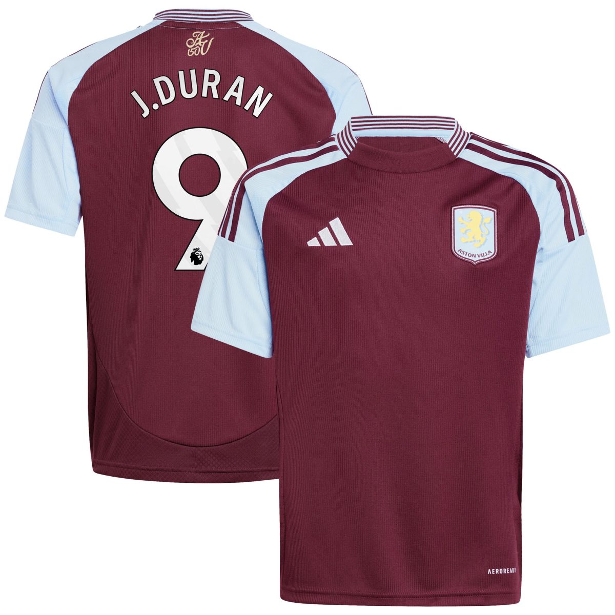aston villa adidas home shirt 2024-25 – kids with j.duran 9 printing Collection - Aston Villa Fan Shop Official Gear