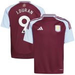 aston villa adidas home shirt 2024-25 – kids with j.duran 9 printing Collection - Aston Villa Fan Shop Official Gear
